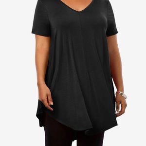 ❤️Roamans V-neck swing drape tunic